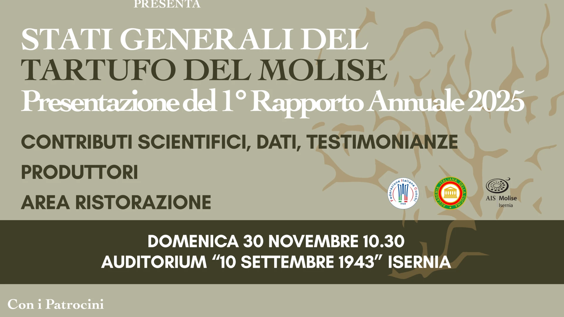 Isernia: domenica 30 novembre appuntamento con gli stati generali del Tartufo del Molise.